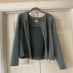 Nic+Zoe sweater, XL, gray & green